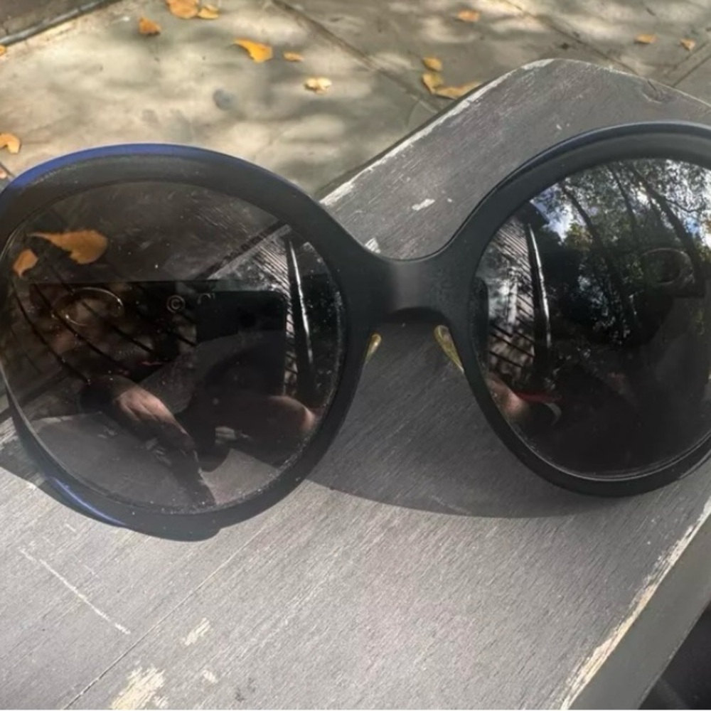 NEW CHRISTIAN DIOR ELLE 1/S 6MT-HD BLACK/GRAY SUNGLASSES AUTHENTIC
